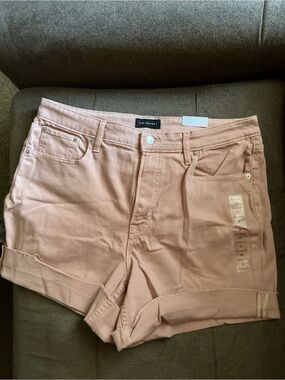 Blank NY Women's Pink Roll-Cuff Denim Shorts